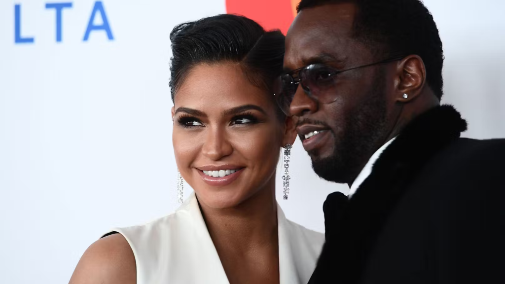 Singer Cassie Ventura and rap superstar P. Diddy at the 60th Grammy Awards 2018 in New York.
